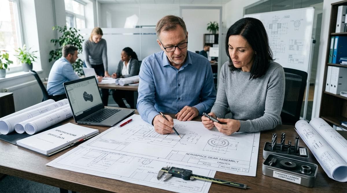 Drawing and specification review for custom industrial parts