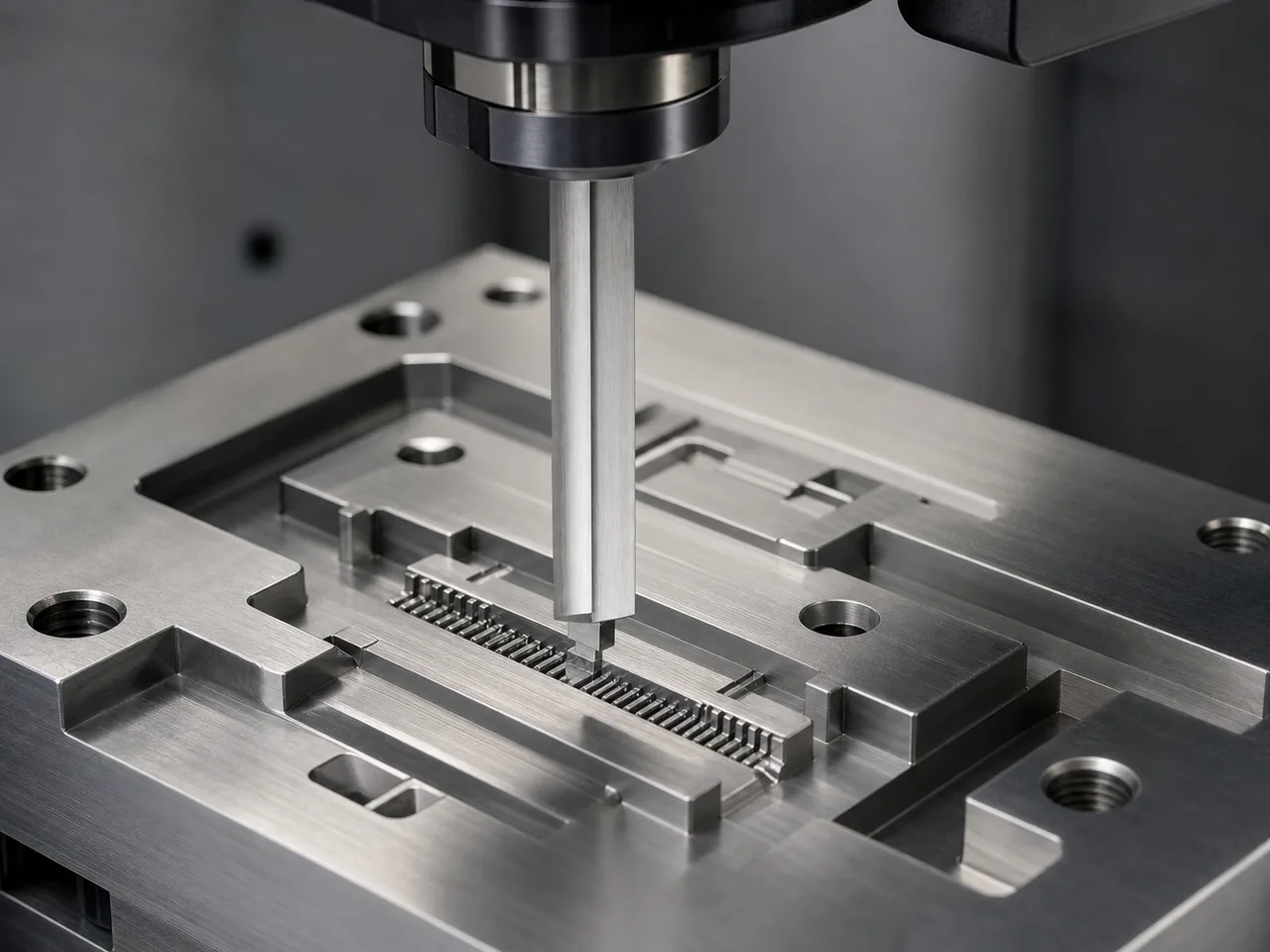 Electronic connector molds tungsten EDM application illustration based on product imagery