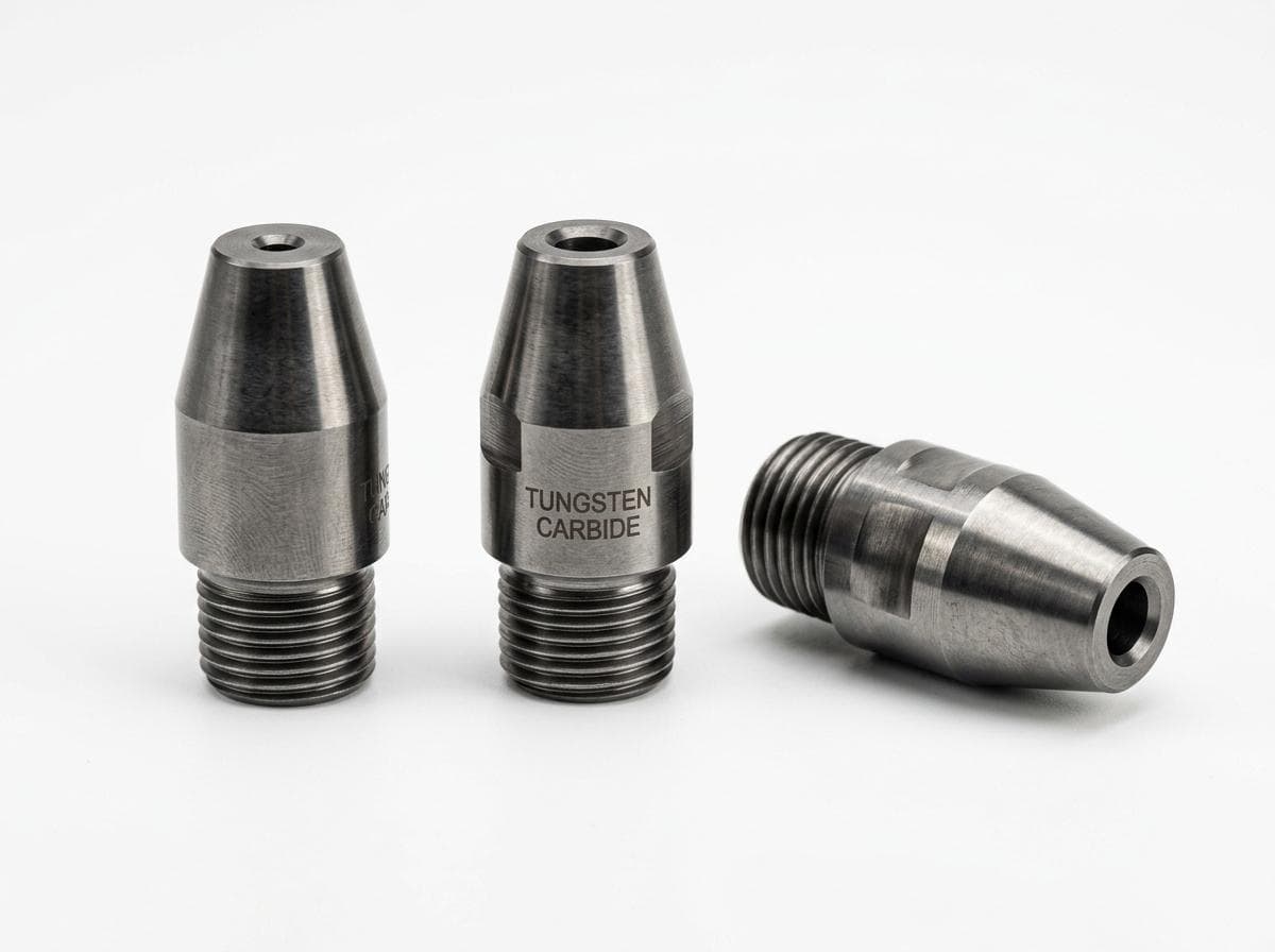 Tungsten carbide nozzles