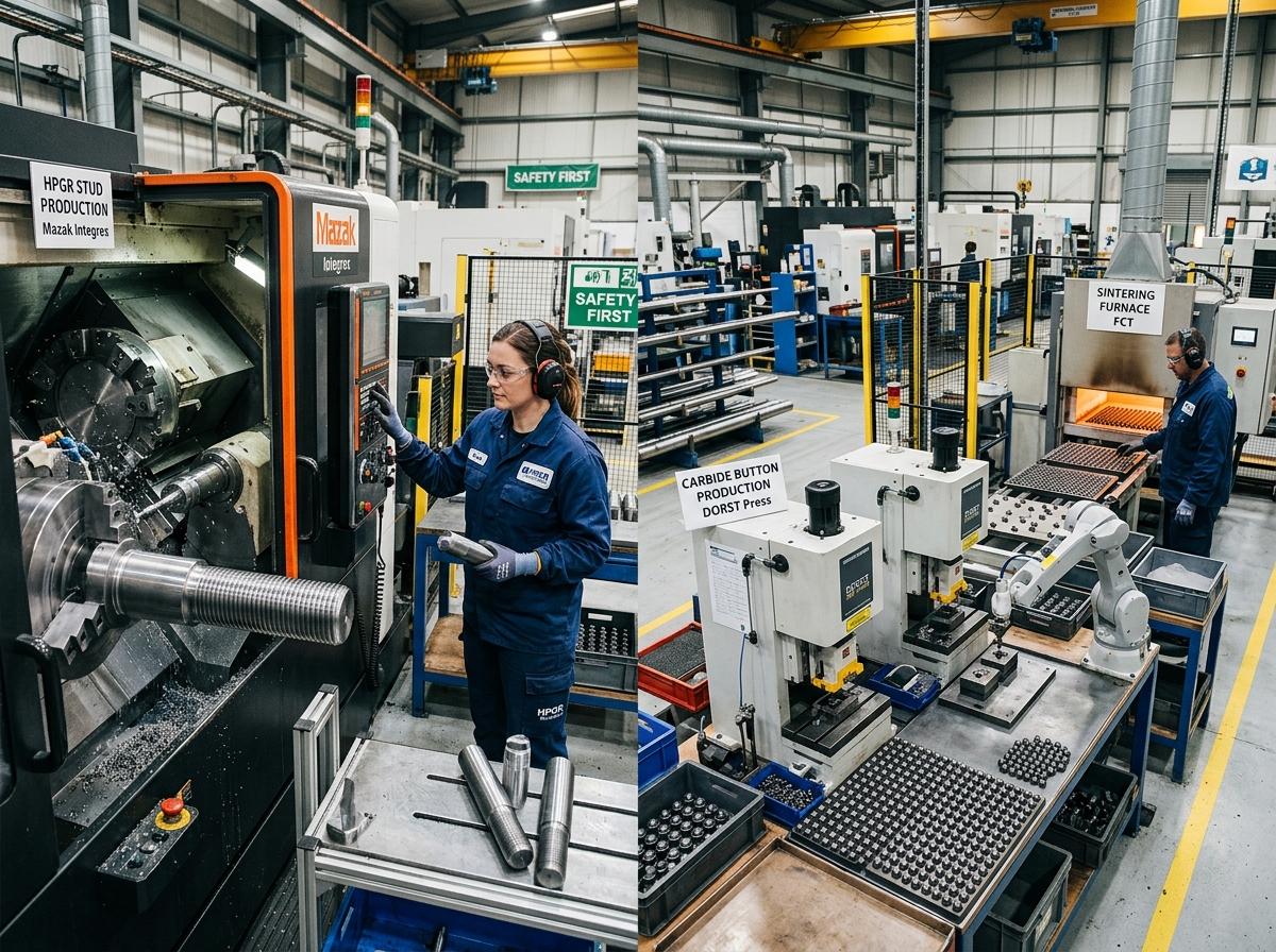 HPGR studs manufacturing