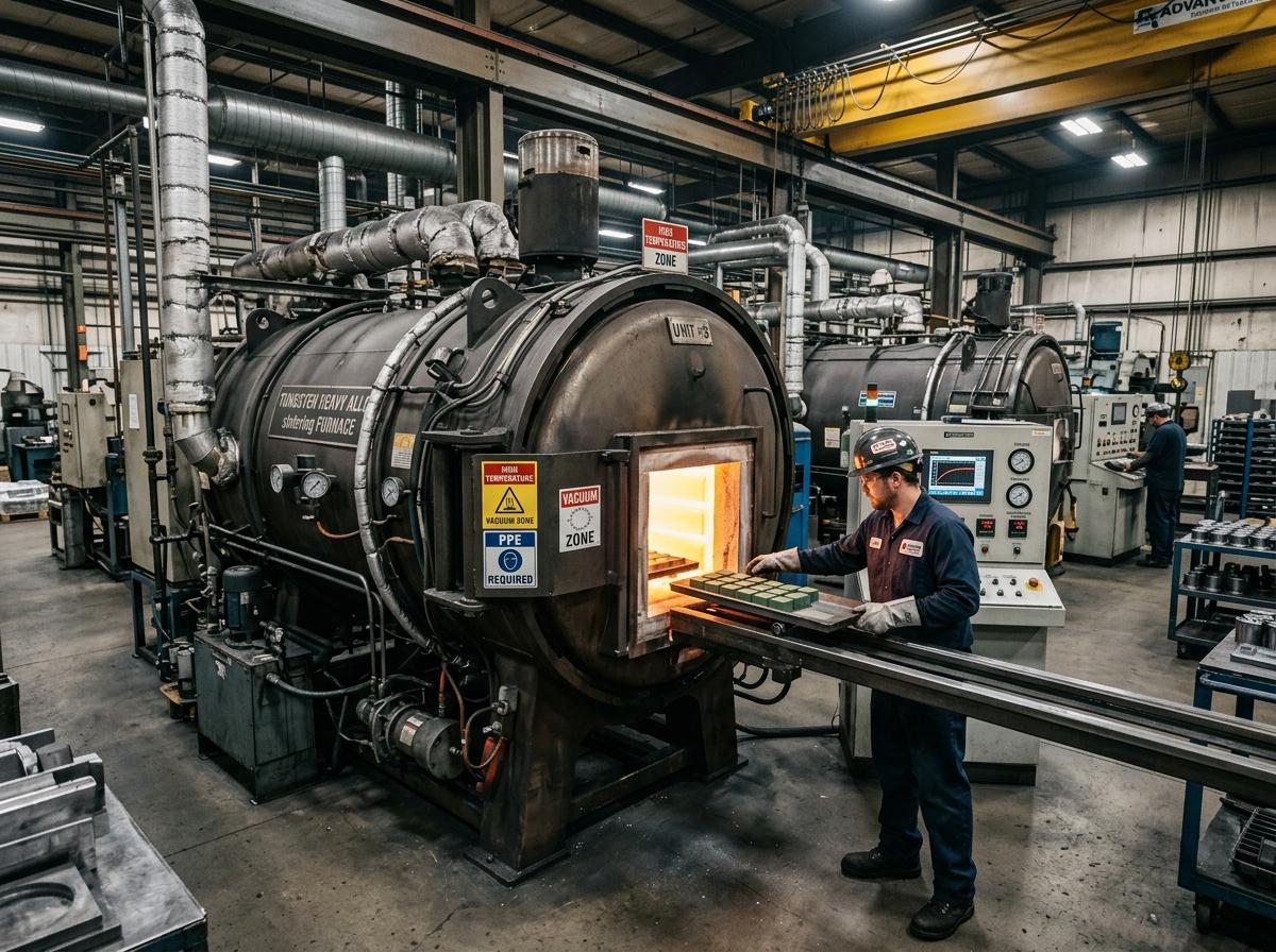 Manufacturing process for tungsten heavy alloy